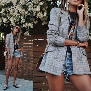Revolve x Majorelle Rhea Plaid Blazer